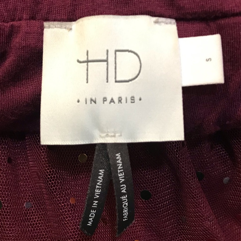 HD in Paris |  Everly Tulle Midi Skirt | Burgundy - Picture 4 of 5